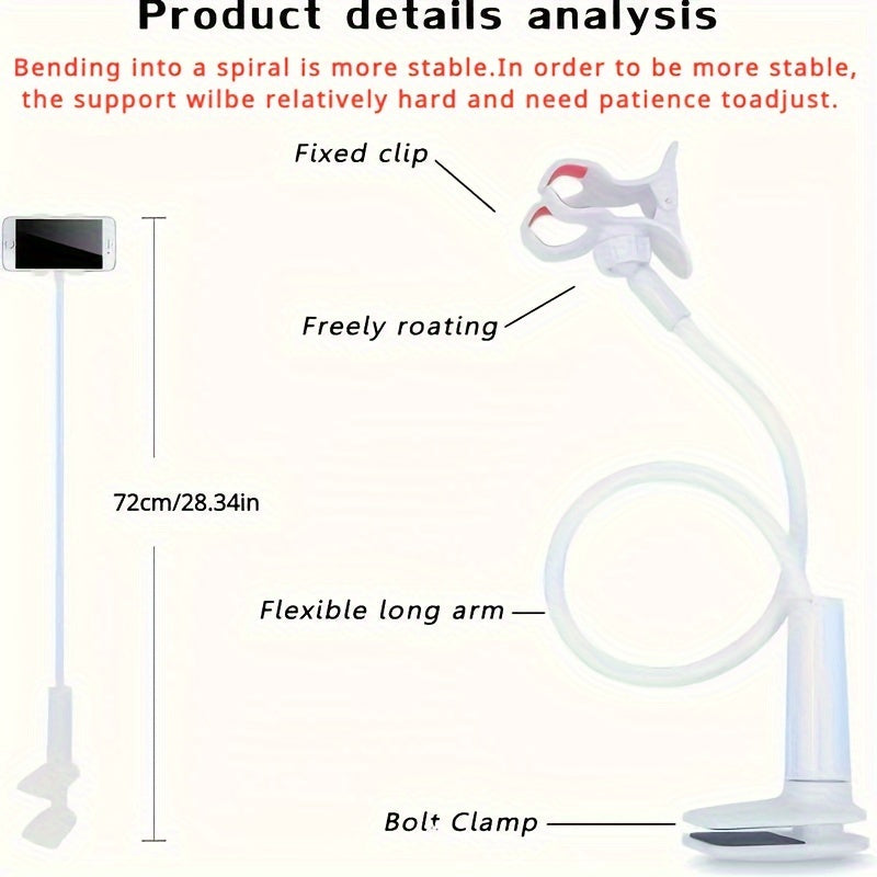 Suporte para celular,  para mesa de cabeceira, CABO espiral