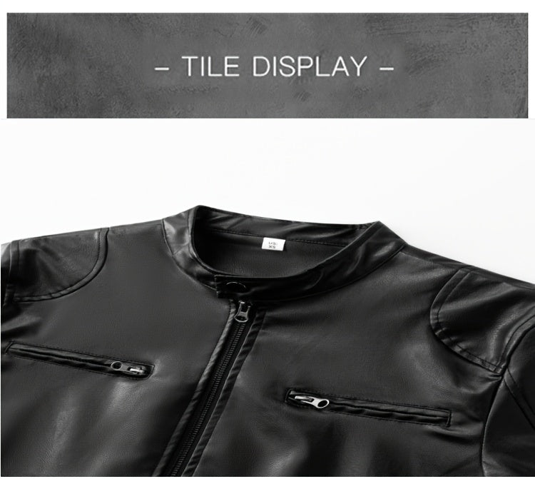 Jaqueta masculina slim fit para motociclista, coleção outono inverno