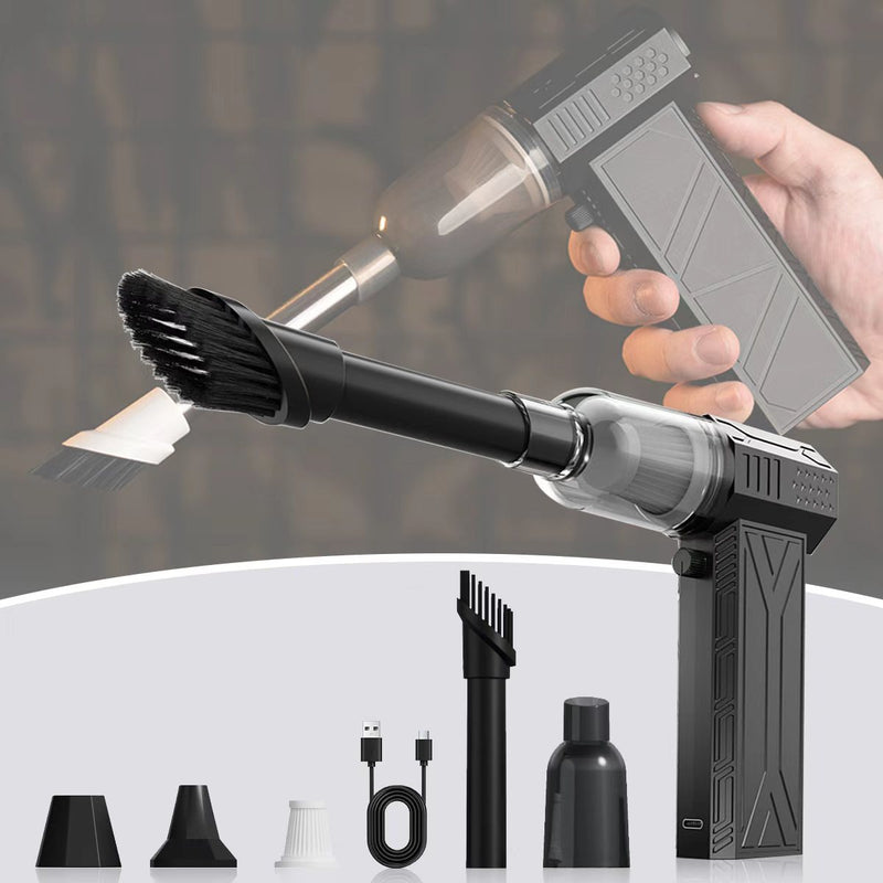 Aspirador de pó portátil para carros, residências e janelas, potente e recarregável via USB
