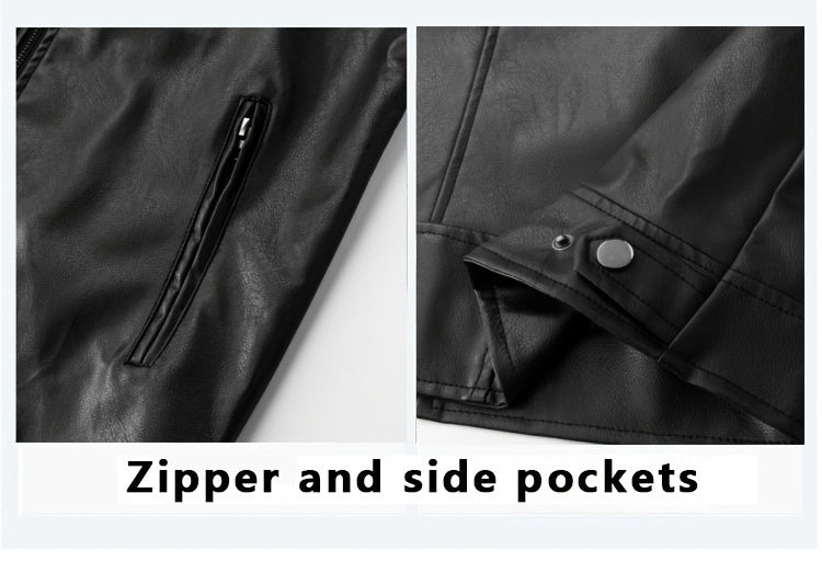 Jaqueta masculina slim fit para motociclista, coleção outono inverno