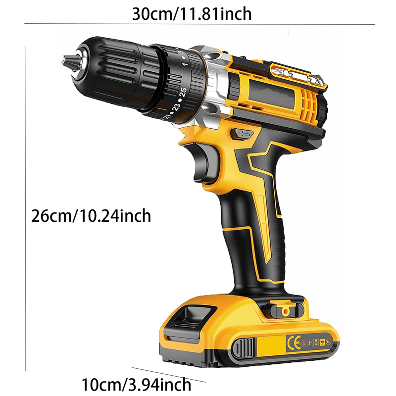 Parafusadeira e Furadeira de Impacta Reversa sem Fio
