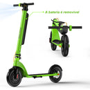 Patinete Elétrico Dobrável de 10 Polegadas, Motor de 500W, Autonomia de 35km, Velocidade Máxima de 32km/h, Equipado com Freios a Disco Eletrônicos e Freios a Tambor, Capacidade Máxima de Carga de 120kg, Suporta Bateria Removível e Substituível Ativo