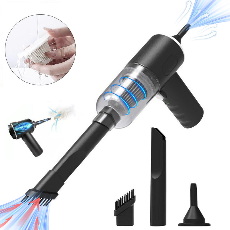 Aspirador de pó portátil para carros, residências e janelas, potente e recarregável via USB