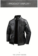 Jaqueta masculina slim fit para motociclista, coleção outono inverno