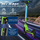 Patinete Elétrico Dobrável de 10 Polegadas, Motor de 500W, Autonomia de 35km, Velocidade Máxima de 32km/h, Equipado com Freios a Disco Eletrônicos e Freios a Tambor, Capacidade Máxima de Carga de 120kg, Suporta Bateria Removível e Substituível Ativo