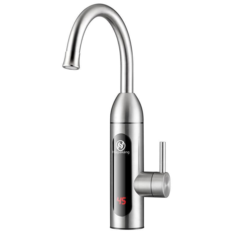 Torneira de cozinha  com display digital, tela grande, aquecimento rápido, torneira de cozinha instantânea, aço inoxidável
