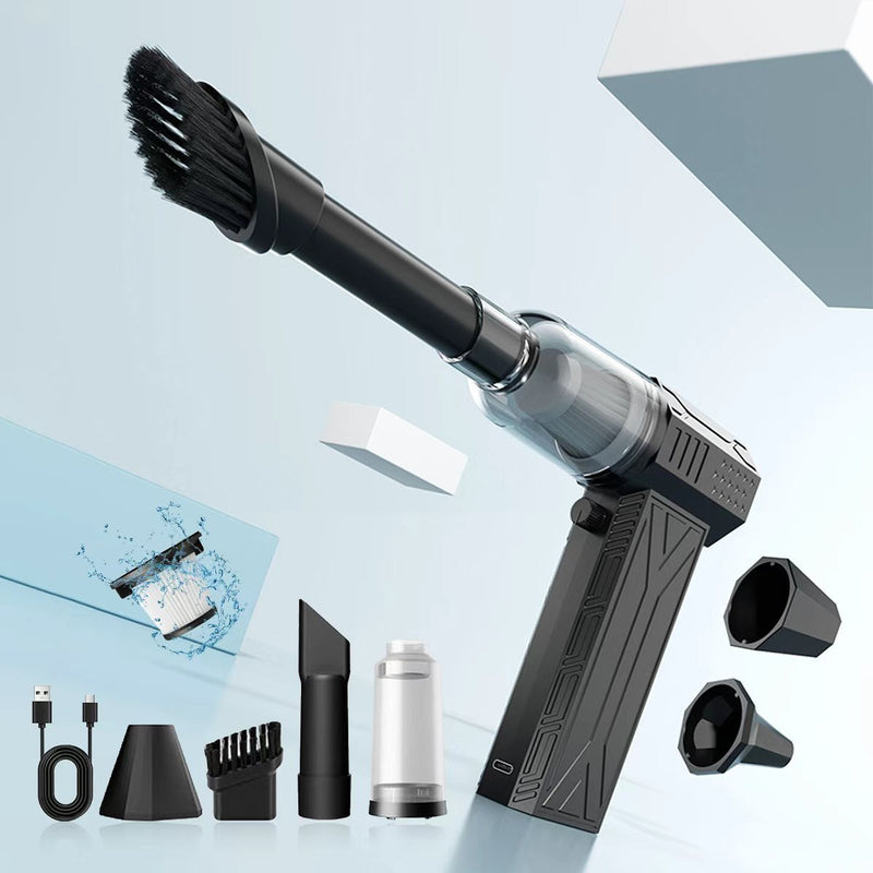 Aspirador de pó portátil para carros, residências e janelas, potente e recarregável via USB