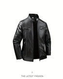 Jaqueta masculina slim fit para motociclista, coleção outono inverno