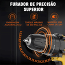 Parafusadeira e Furadeira de Impacta Reversa sem Fio