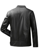 Jaqueta masculina slim fit para motociclista, coleção outono inverno