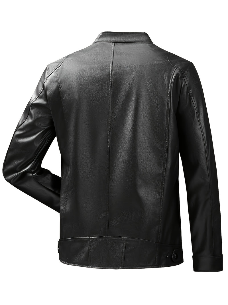 Jaqueta masculina slim fit para motociclista, coleção outono inverno