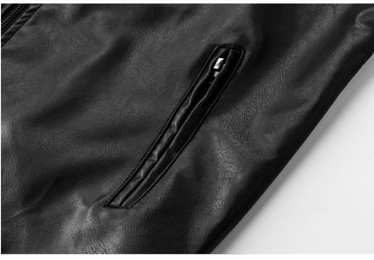 Jaqueta masculina slim fit para motociclista, coleção outono inverno