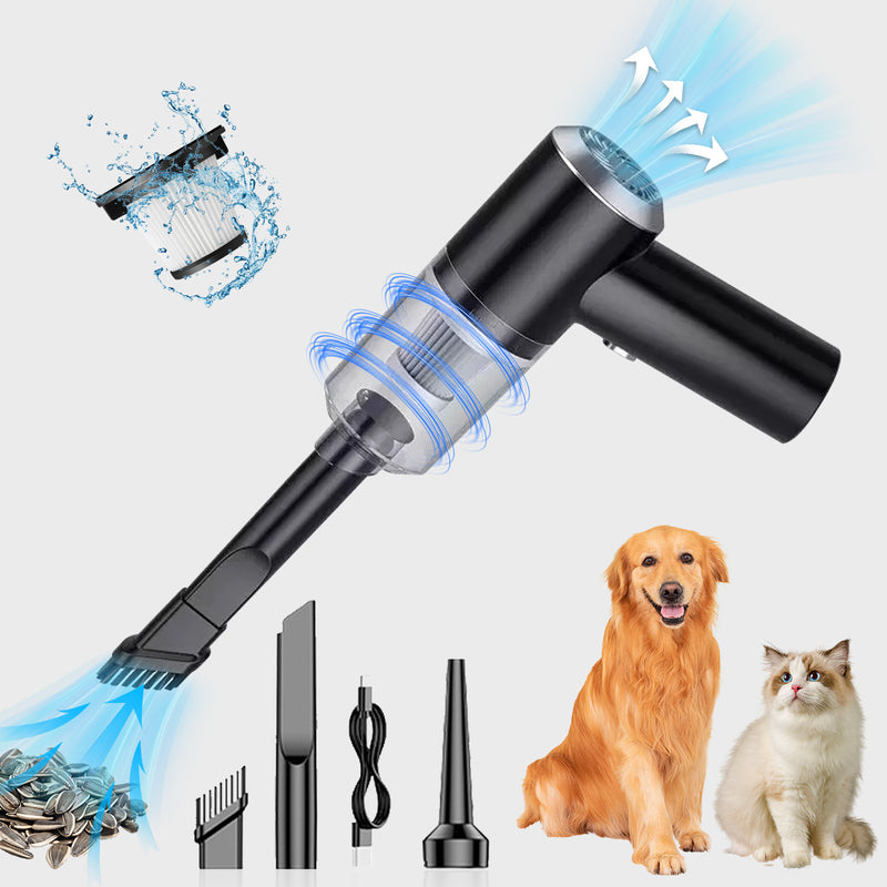 Aspirador de pó portátil para carros, residências e janelas, potente e recarregável via USB