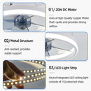 Ventilador de Teto com Luz Inteligente e Controle Remoto