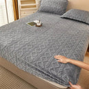 Winter Quilted Velvety Mattress Cover