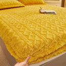 Winter Quilted Velvety Mattress Cover