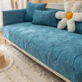 Non-Slip Embroidered Velvet Sofa Cover - CozyFit