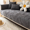 Non-Slip Embroidered Velvet Sofa Cover - CozyFit