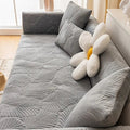 Non-Slip Embroidered Velvet Sofa Cover - CozyFit