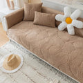 Non-Slip Embroidered Velvet Sofa Cover - CozyFit