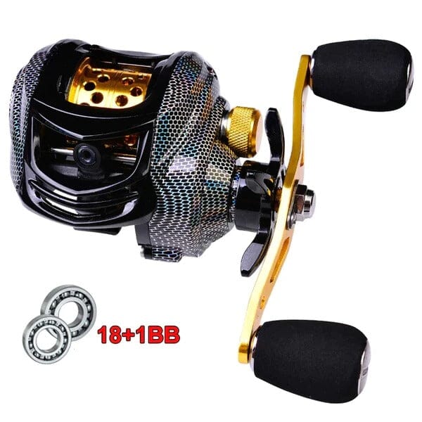 Professional Drag Fishing Reel 10Kg and 19 Bearings - Snake
