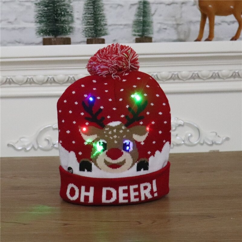 Christmas Hat with Led Lights