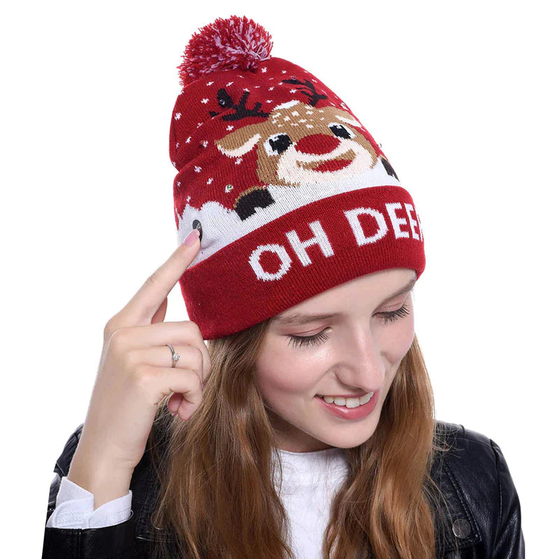 Christmas Hat with Led Lights