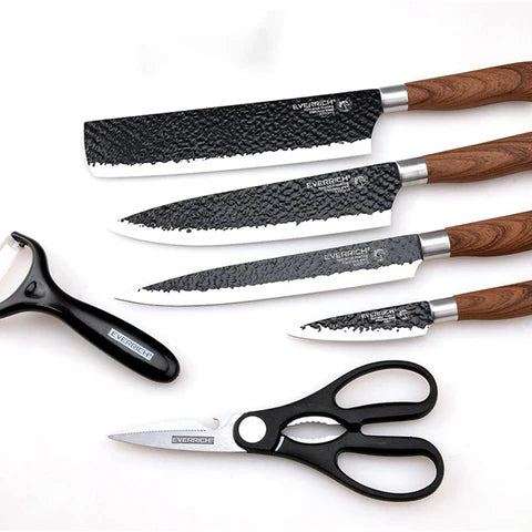 6 Piece Forged Carbon Steel Knife Set