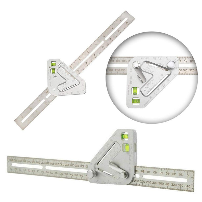 Multifunctional Aluminum Adjustable Square with Level
