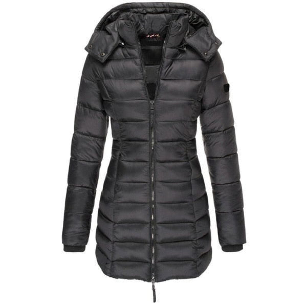 Jaqueta Femenina Puffer Longa com Capuz - WinterGlam