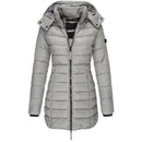 Jaqueta Femenina Puffer Longa com Capuz - WinterGlam