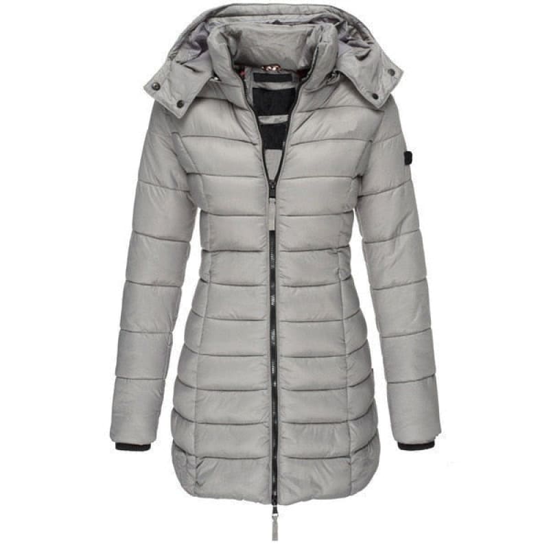 Jaqueta Femenina Puffer Longa com Capuz - WinterGlam