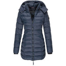 Jaqueta Femenina Puffer Longa com Capuz - WinterGlam