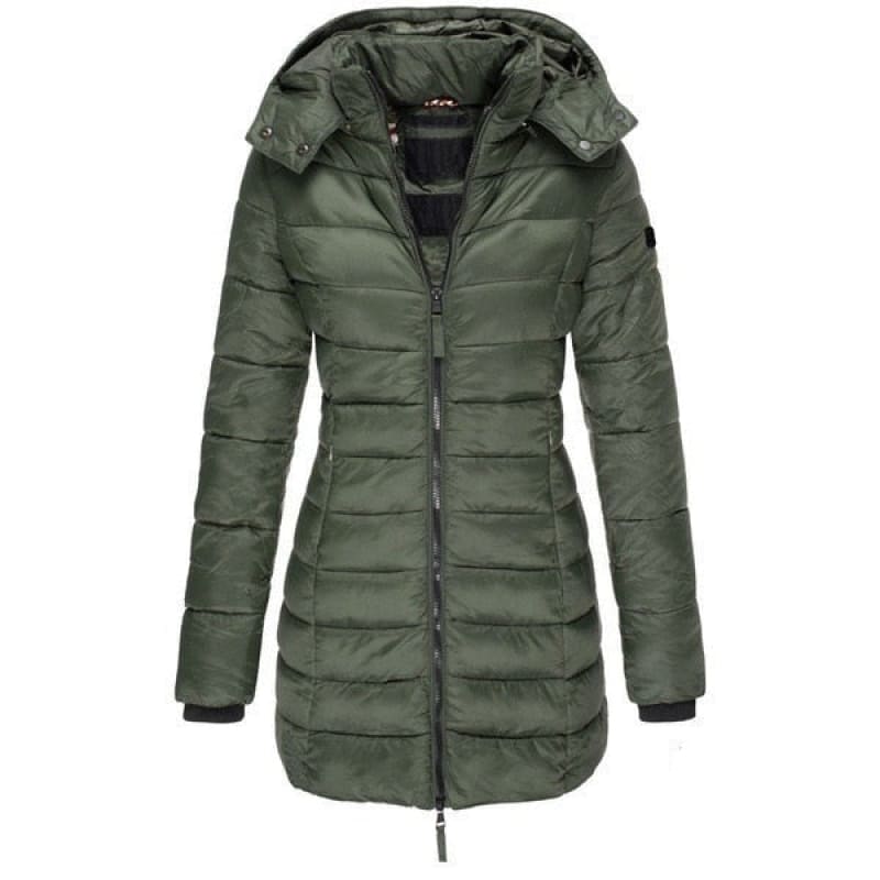 Jaqueta Femenina Puffer Longa com Capuz - WinterGlam