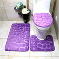 Kit 3 Absorbent Bathroom Mats