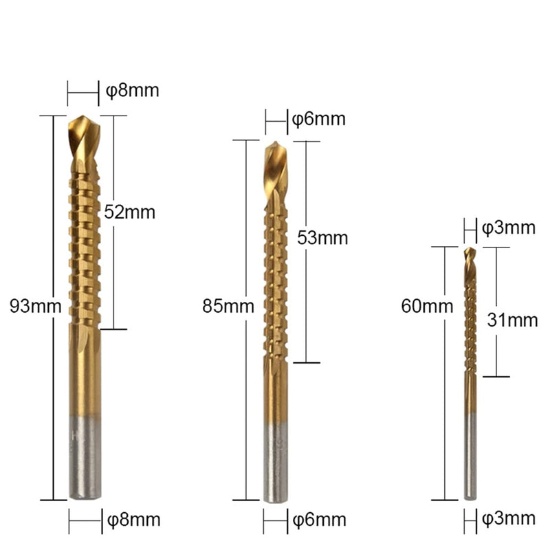 Complete Kit 6 Titanium Step Drill Bits