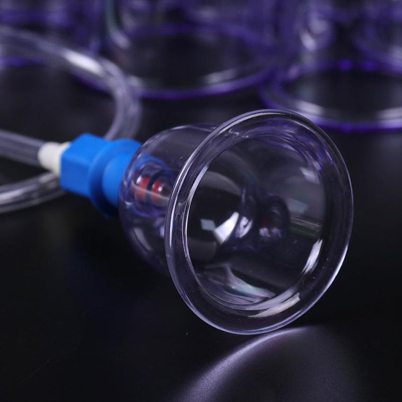 Ventosas com 12 Peças + Bomba para Ventosaterapia Kit