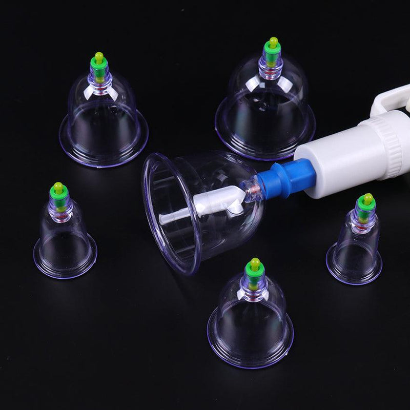 Ventosas com 12 Peças + Bomba para Ventosaterapia Kit