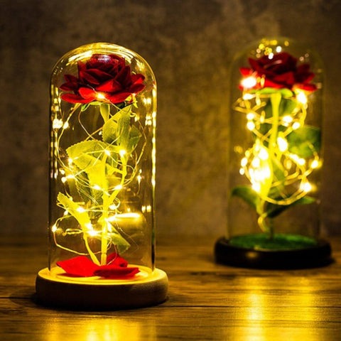 Eternal Pink Glass Dome Lamp - BloomLight