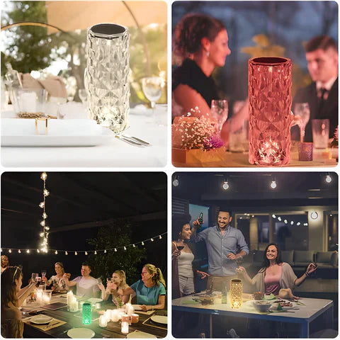Luxury Crystal Light 16 Colors Lamp - Touch Sensitive + Remote Control