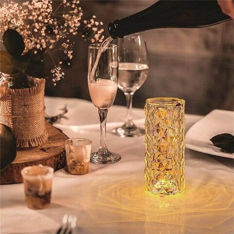 Luxury Crystal Light 16 Colors Lamp - Touch Sensitive + Remote Control