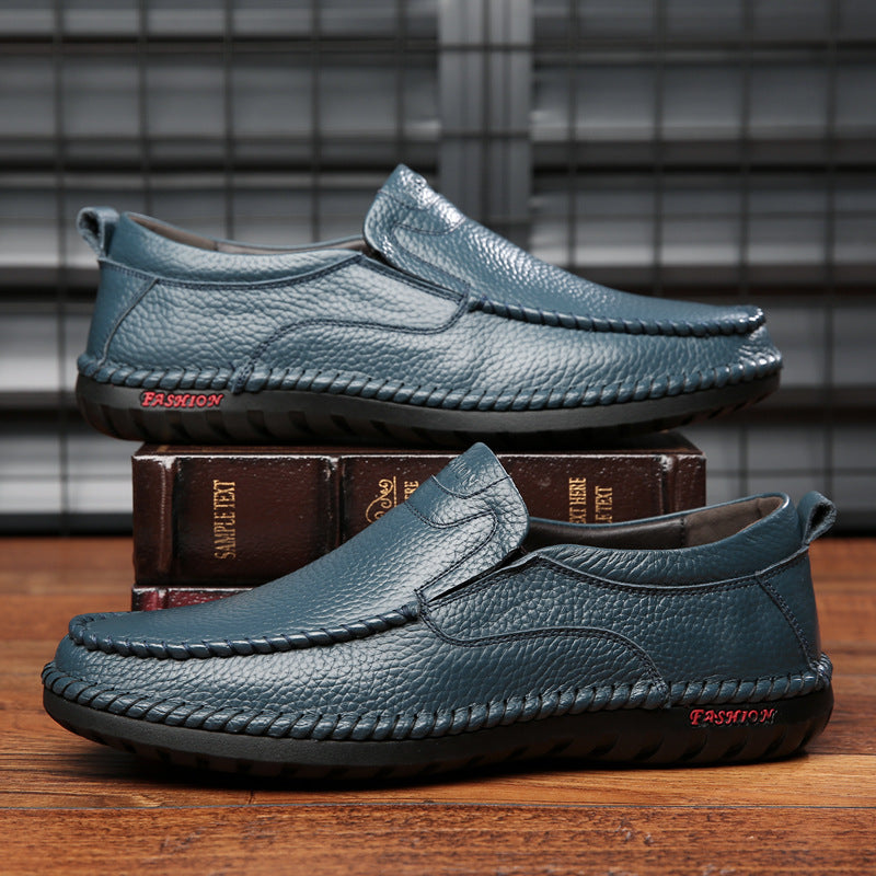 Men's Non-Slip Leather Moccasins - ClassLine