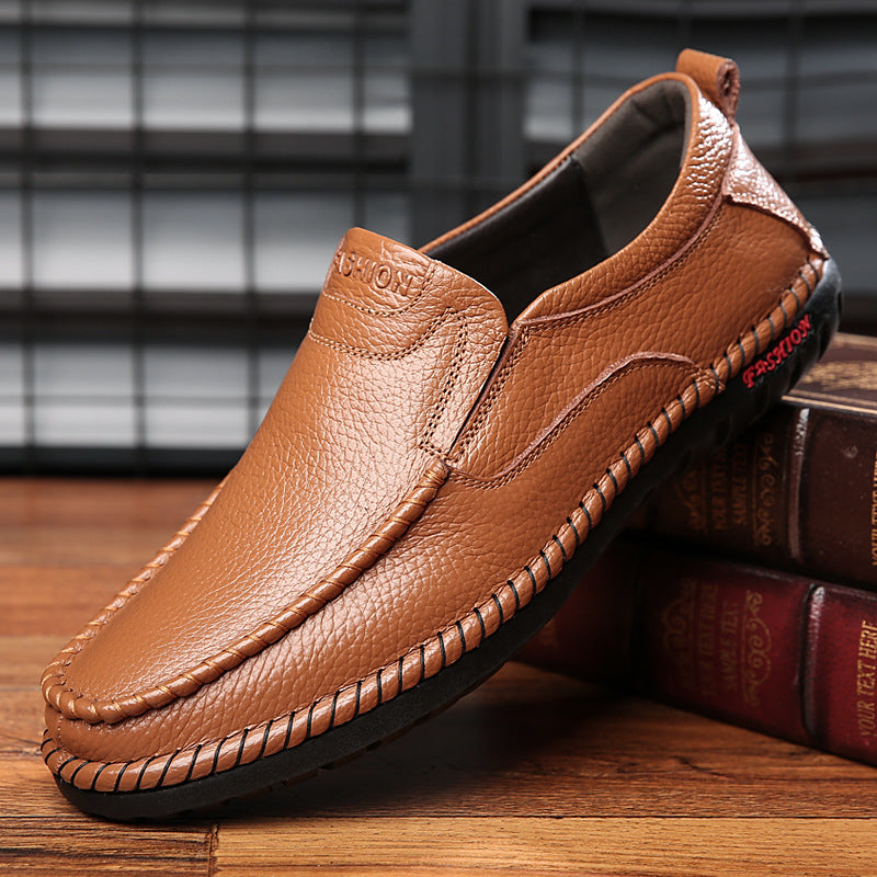 Men's Non-Slip Leather Moccasins - ClassLine