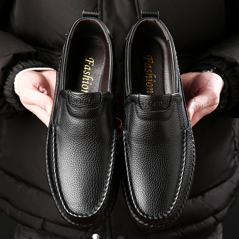 Men's Non-Slip Leather Moccasins - ClassLine