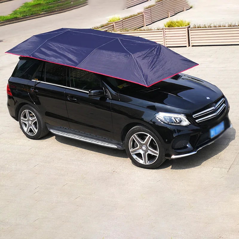 Capa Protetora de Carro  para Sol e Chuva-  Semi- Automática