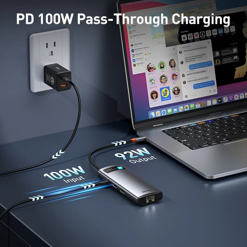 Multiconecção  HUB -USB-Cartão de memoria-HDMI - Som e Carregador