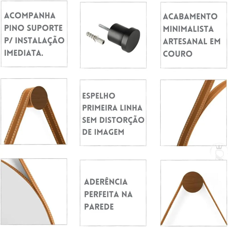 ESPELHO SCANDINAVO REDONDO