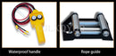 Guincho Elétrico corda de Aço 12V/24V - 2.040KG Tração -  Carro - Pickup off -road Controle