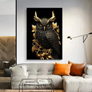 Tela para Quadro NATUREZA VIVA Africa Luxo em Preto e Dourado