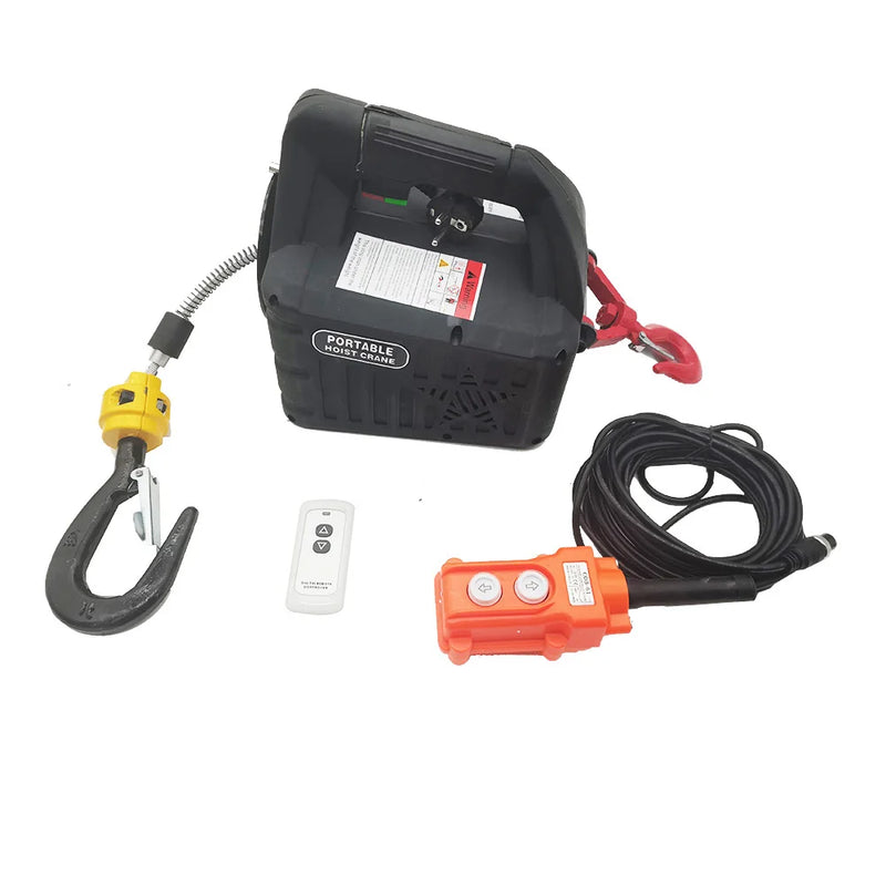 Electric portable crane with 500kg capacity - Remote control operation